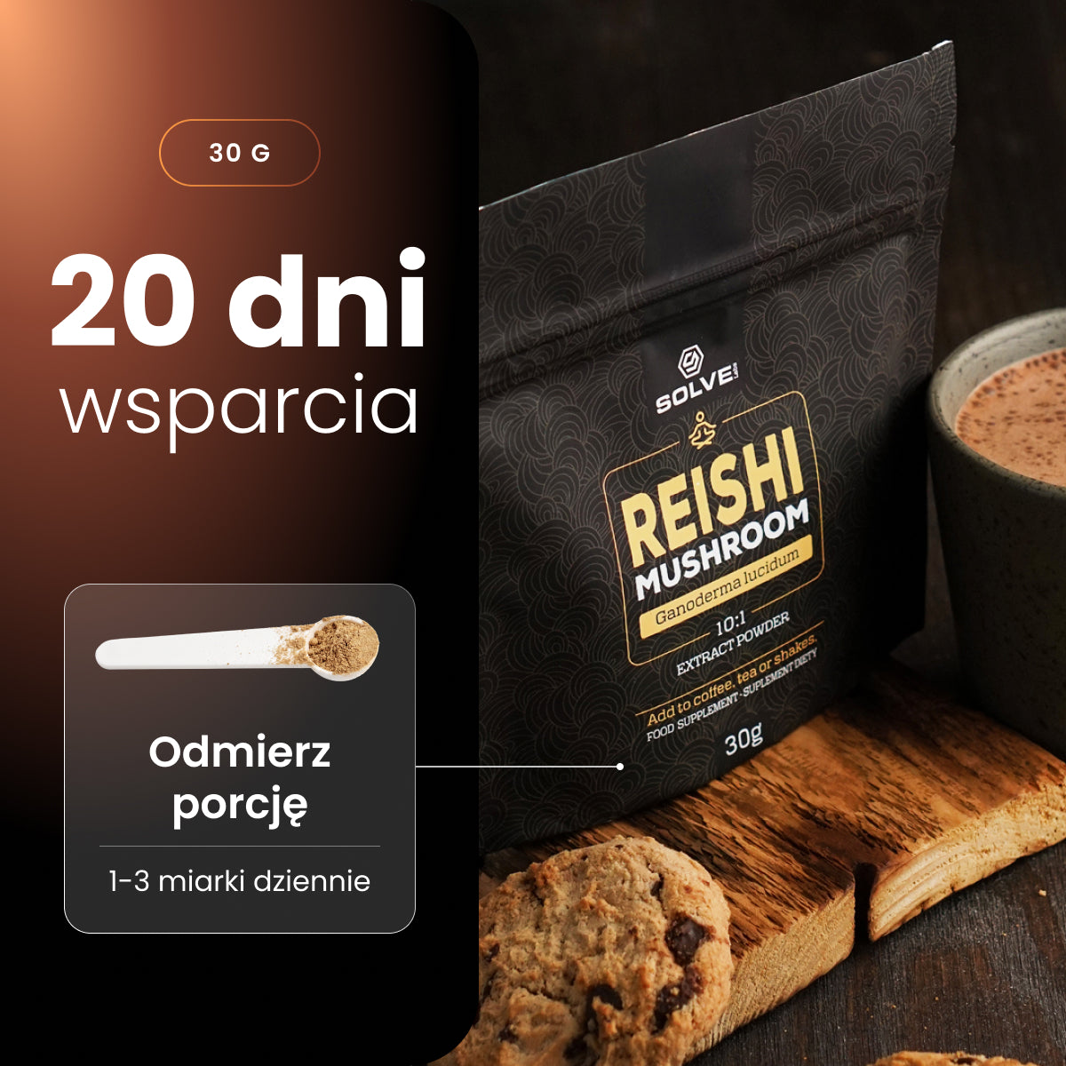 Reishi (Lakownica żółtawa) – Ekstrakt DER 10:1 | Proszek – zdjęcie 6