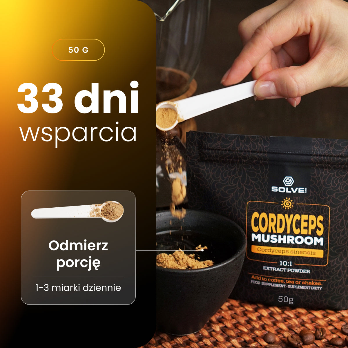 Cordyceps (Maczużnik chiński) – Ekstrakt DER 10:1 | Proszek – zdjęcie 7