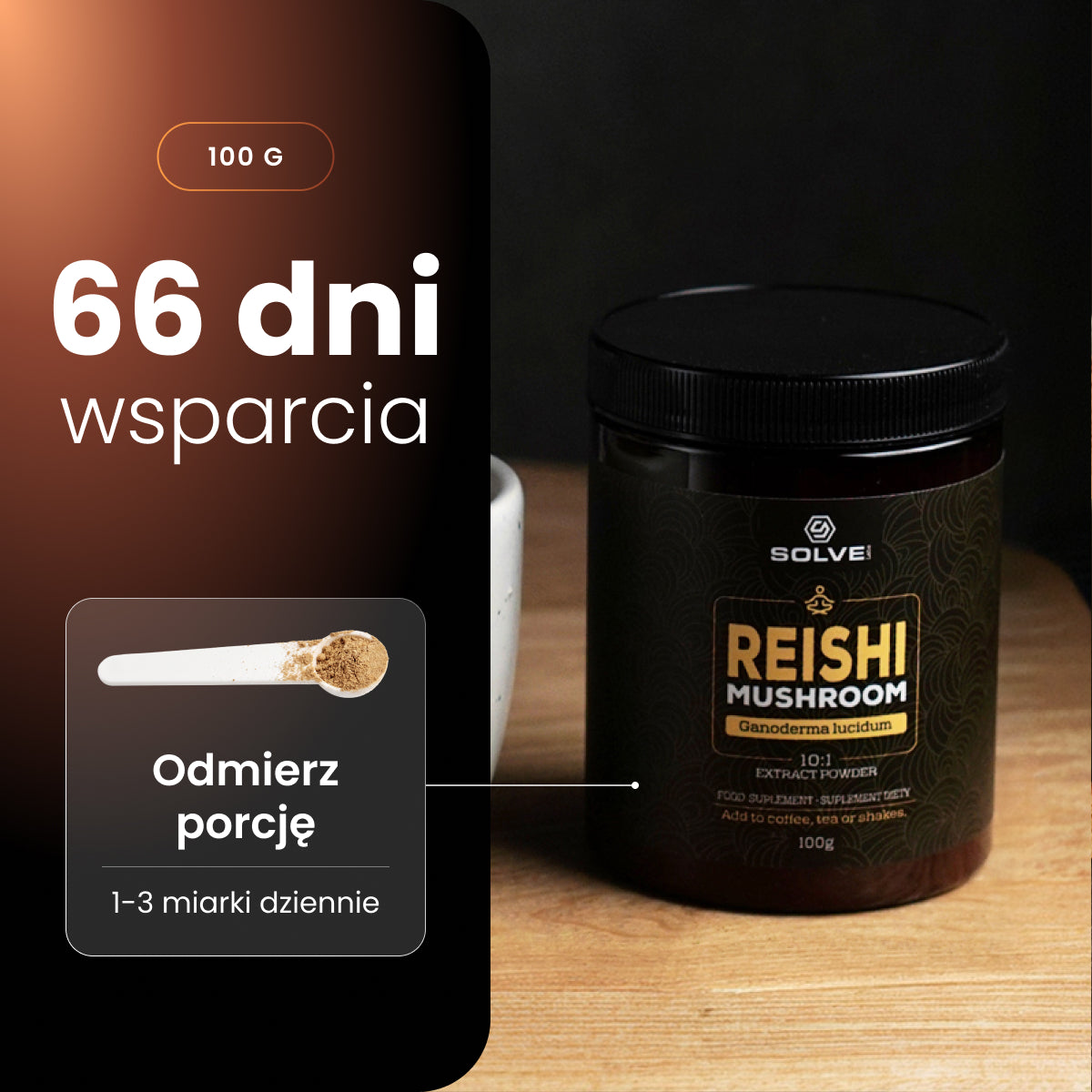 Reishi (Lakownica żółtawa) – Ekstrakt DER 10:1 | Proszek – zdjęcie 8