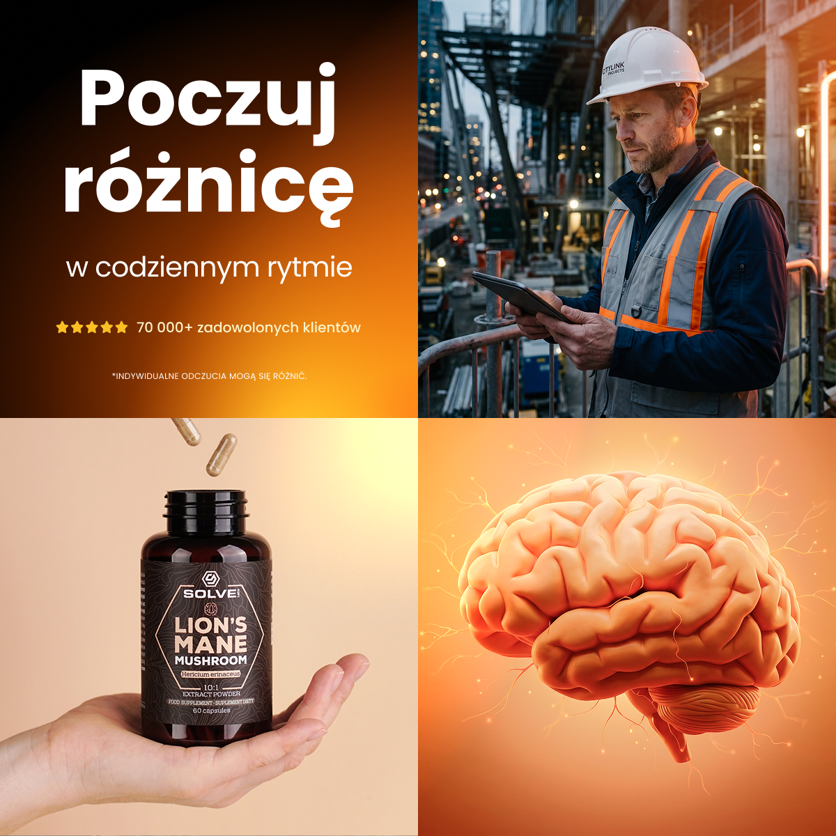 Soplówka Jeżowata (Lion's Mane) – Ekstrakt DER 10:1 | Kapsułki – zdjęcie 5
