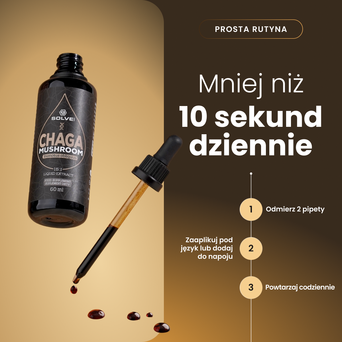 Chaga (Czaga, Błyskoporek podkorowy) – Ekstrakt DER 15:1 | Krople – zdjęcie 6