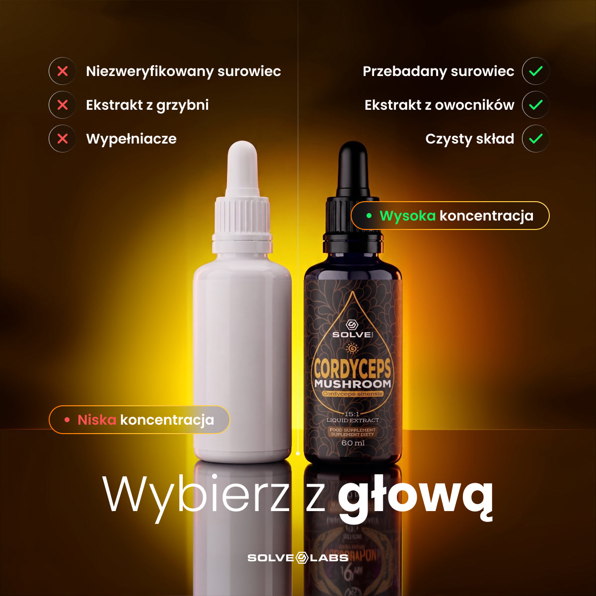 Cordyceps (Maczużnik chiński) – Ekstrakt DER 15:1 | Krople (60 ml) – zdjęcie 8