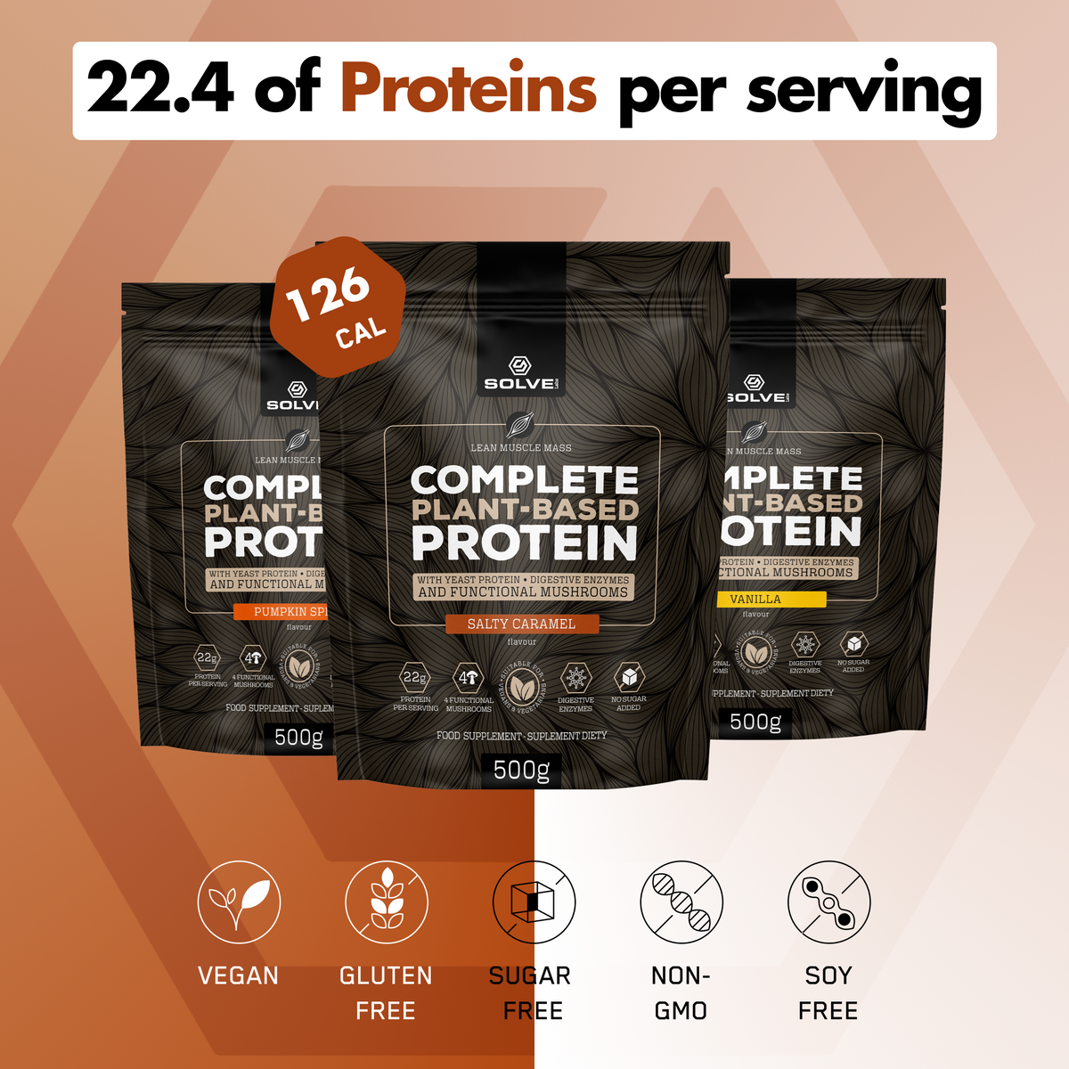 Complete Plant-based Protein – Wegańska odżywka białkowa, 500 g – zdjęcie 10