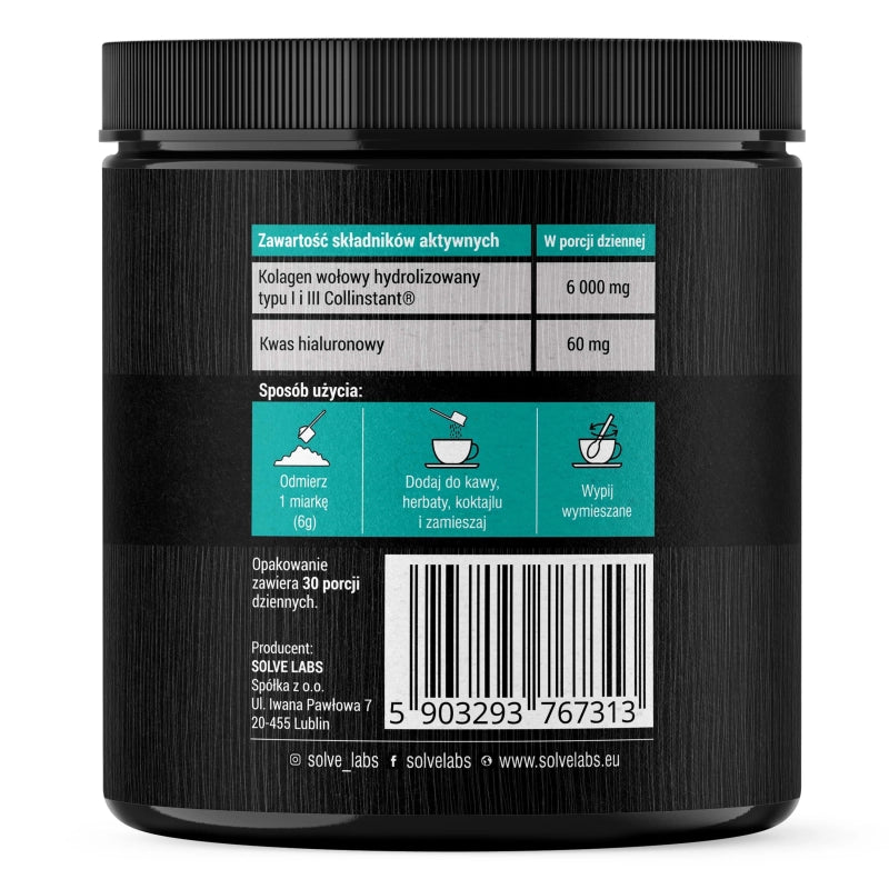 Collagen Peptides – Hydrolizowany kolagen wołowy w proszku, 180 g – zdjęcie 2