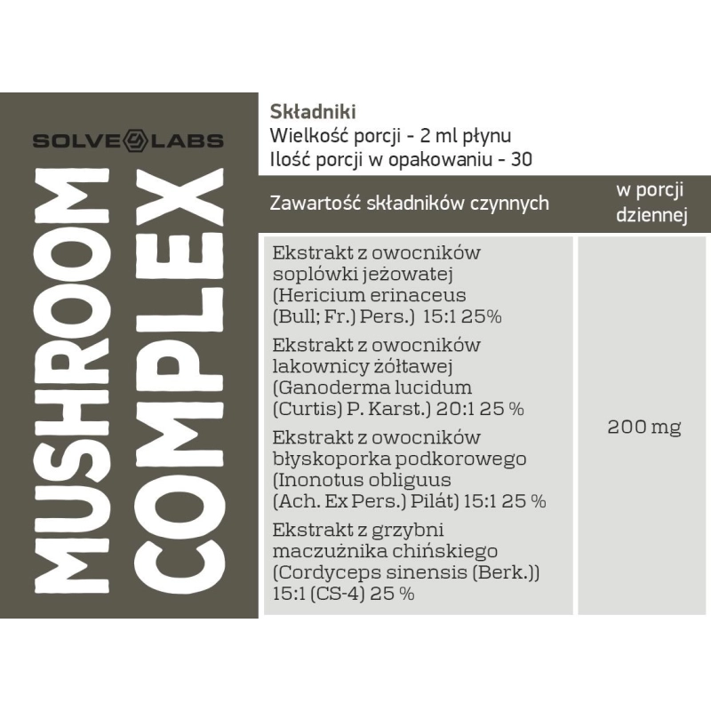 Mushroom Complex – Kompleks 4 grzybów funkcjonalnych, krople – zdjęcie 5