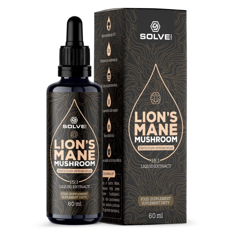Soplówka Jeżowata (Lion's Mane) – Ekstrakt DER 15:1 | Krople (60 ml)