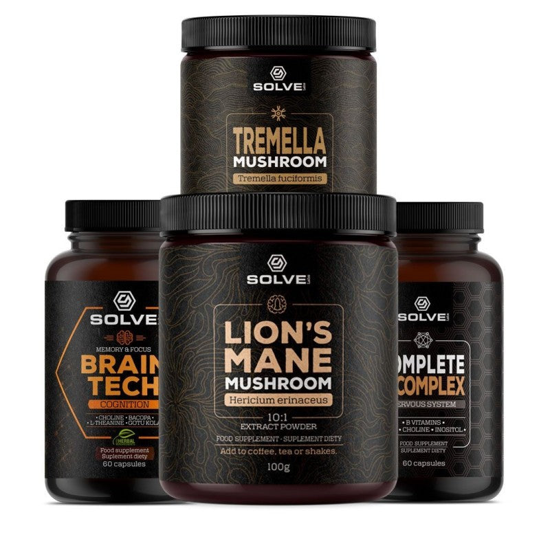 Zestaw Skupienie & Pamięć – Lion's Mane + Brain Tech + B-Complex – zdjęcie 2