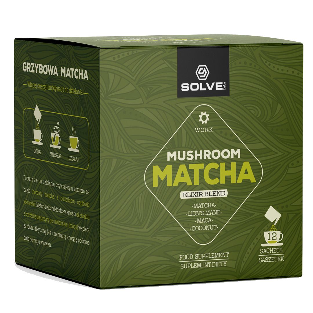 Mushroom Matcha Elixir 12 Saszetek Funkcjonalna Herbata   96 