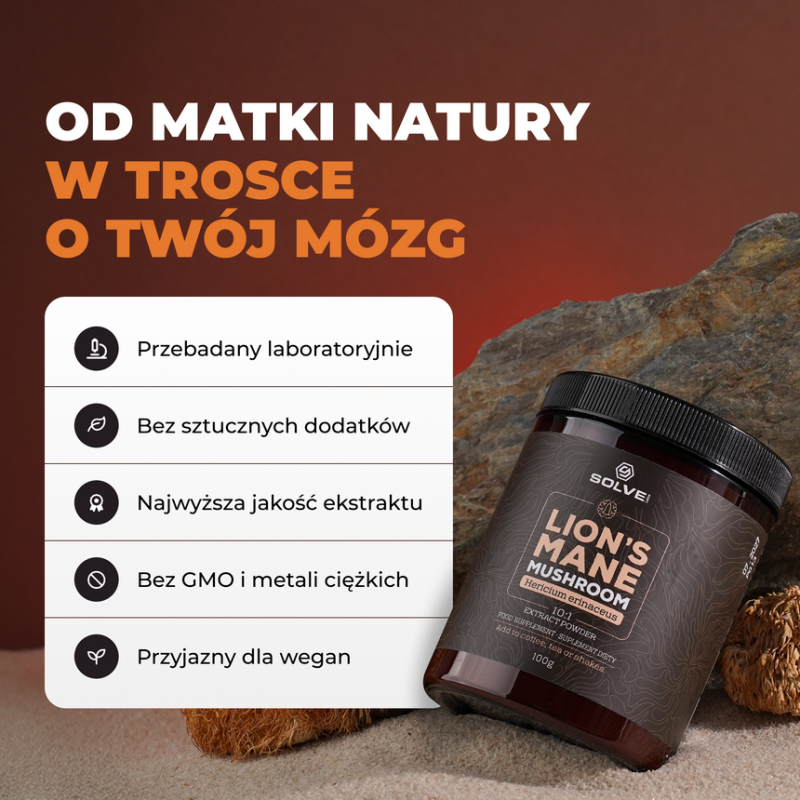 Soplówka Jeżowata (Lion's Mane) mushroom powder 10:1