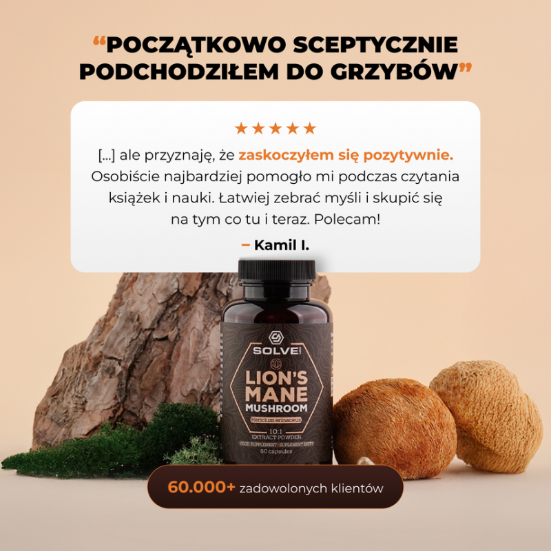 Soplówka Jeżowata Solve Labs suplement w kapsułkach 60 szt.