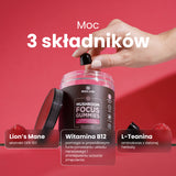 Mushroom Focus Gummies – Żelki z Lion's Mane, L-teanina i B12, 60 szt. – zdjęcie 3