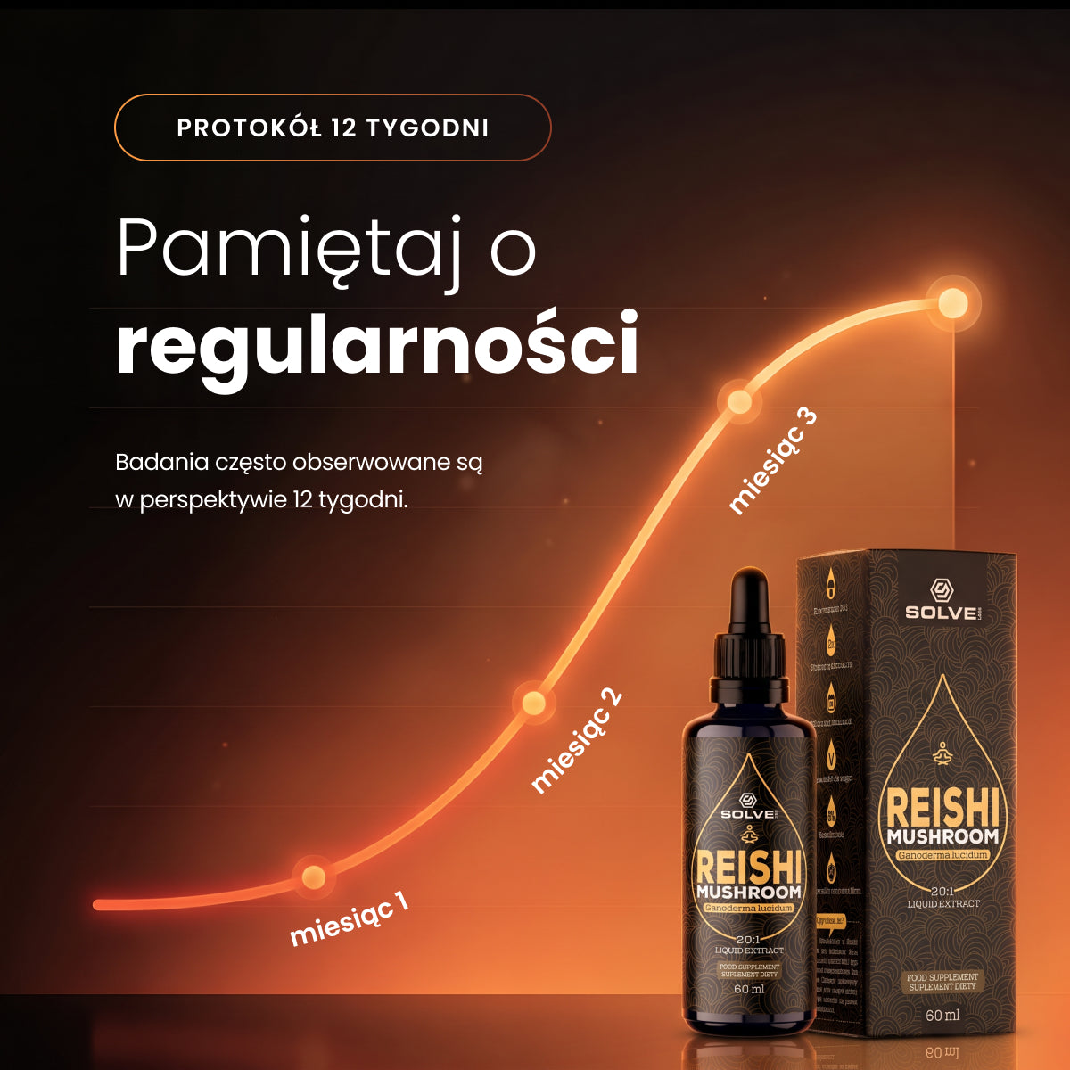 Reishi (Lakownica żółtawa) – Ekstrakt DER 20:1 | Krople (60 ml) – zdjęcie 6