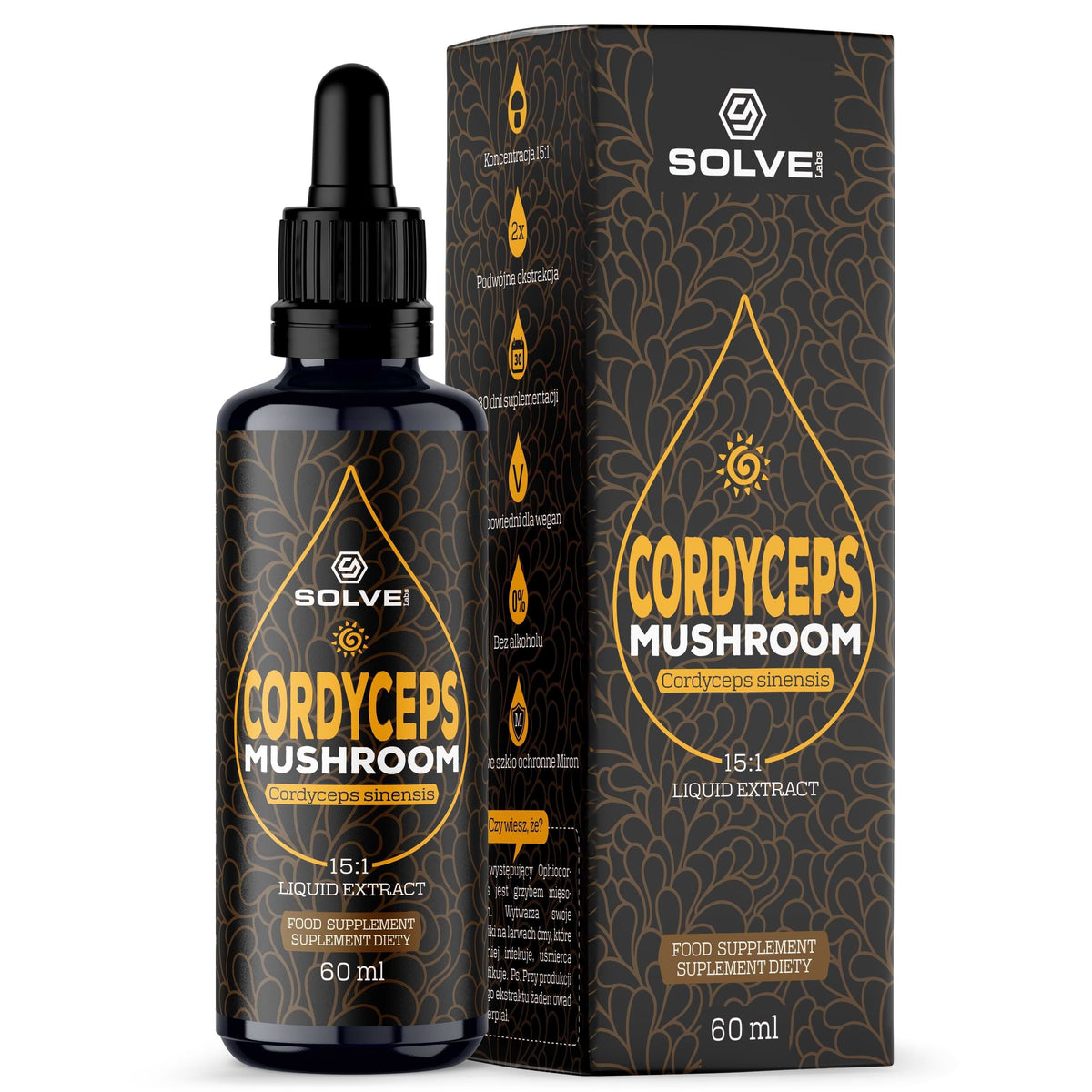 Cordyceps (Maczużnik chiński) – Ekstrakt 15:1, w kroplach 60 ml