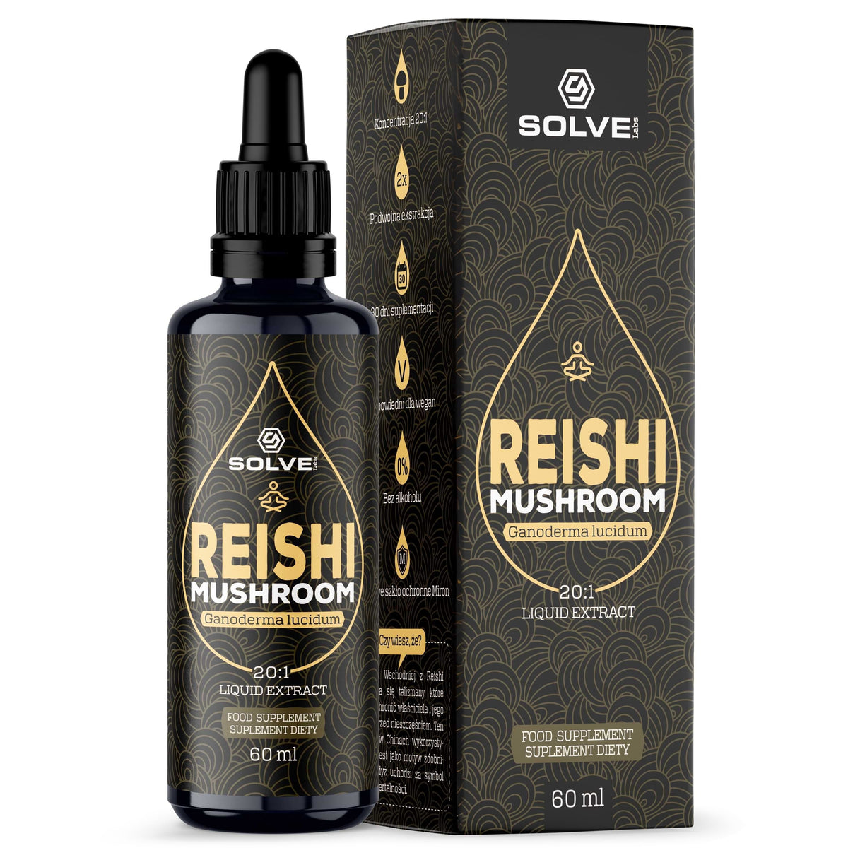 Reishi (Lakownica żółtawa) – Ekstrakt 20:1, w kroplach 60 ml