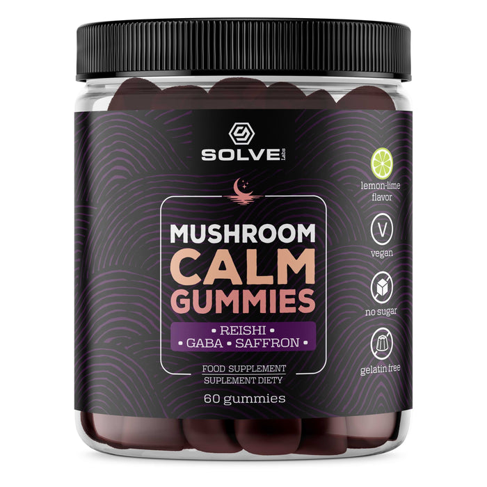 Mushroom Calm Gummies – Żelki z Reishi, szafranem i GABA, 60 szt.