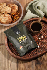 Mushroom Yerba Mate — yerba mate i grzyby — widok z góry