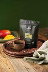 Mushroom Yerba Mate — napój na tacy