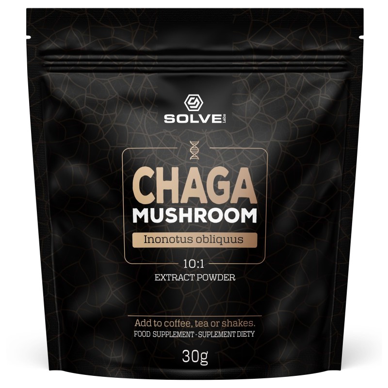 Chaga (Błyskoporek podkorowy) 10:1 Mushroom Powder (Pojemność: 30g)